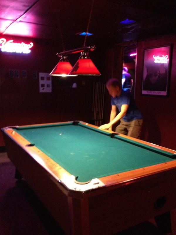 AlwaysPreparedE's tweet photo. Perfect ball shit table @ the tree bar ? @twoballoonsblue @TWStarr  @Emilyanne2222 @anairol @aaron812 @DoubleSkeet http://t.co/jY6atM7b