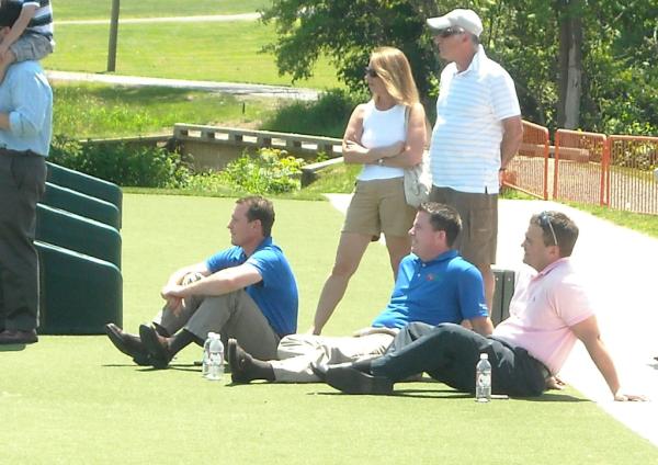lymangolf's tweet image. #LOGC Mgr. Dave Christenson and @BillyCasperGolf Brian O'Hare &amp;amp; John Ramsen enjoy the #trickshots @ #GolfCenter