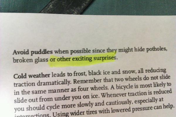 Oh BC Cyclist Guide, you're so silly. #ExcitingSurprises