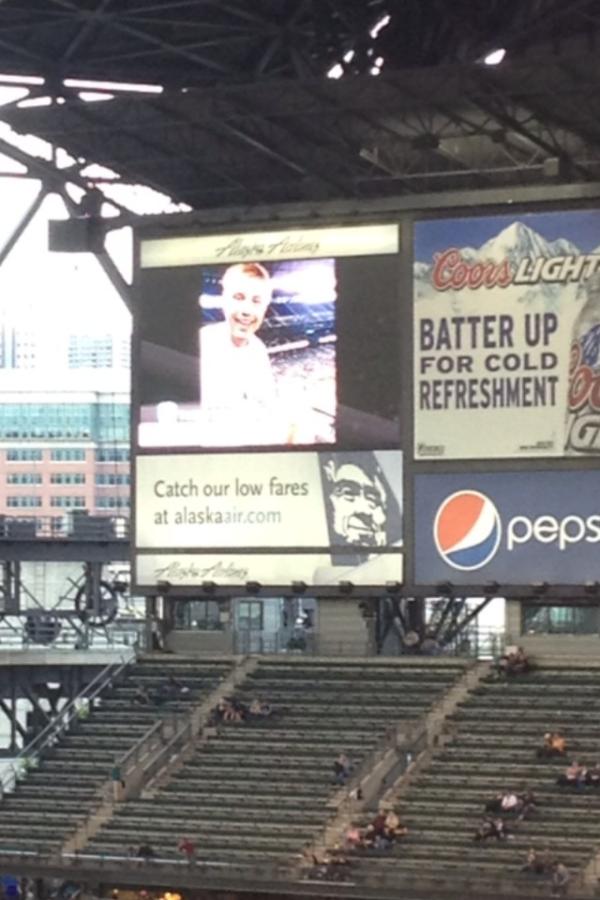 meganstauff's tweet photo. My BF was on the jumbotron at #safeco http://t.co/DODdMhtv