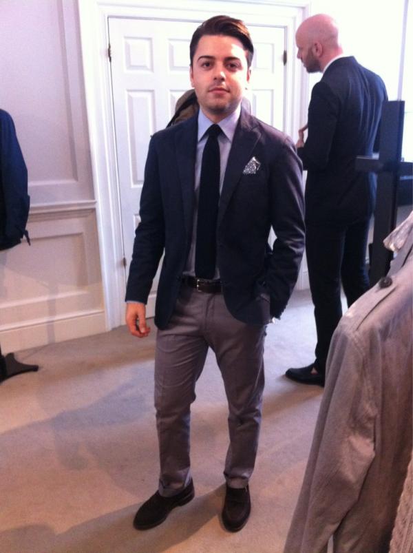 BritishGQ's tweet photo. Well Mehmet: Mr Ali, the man behind the rather good @hardy_amies London - JM #londoncollections http://t.co/V4jZIb65