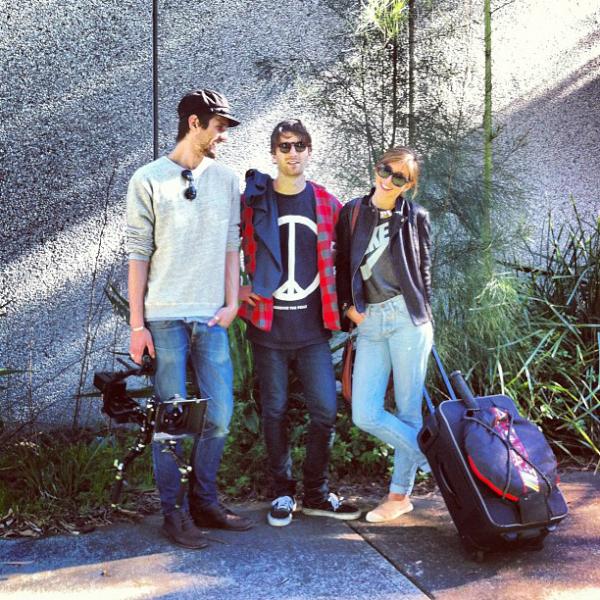 DashLuxe's tweet photo. The team behind @_hellocitizens_ - Dom &amp; Meg - with videographer Luke. Thanks for coming guys xx http://t.co/plrBZNmb