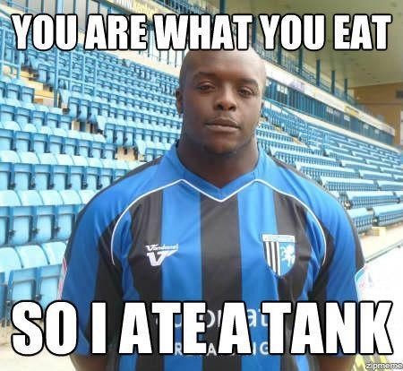 SoccerMemess's tweet photo. Akinfenwa... Run!

[ Credit to introducing yourself as "The Special One" in your first FM press conference. ] http://t.co/Pc5jkb0i
