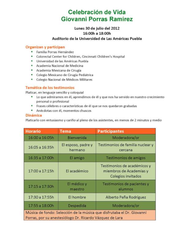 Participa, presencialmente o en video que dure máximo 2.30s. Mandalos: cirugiapediatrica@prodigy.net.mx