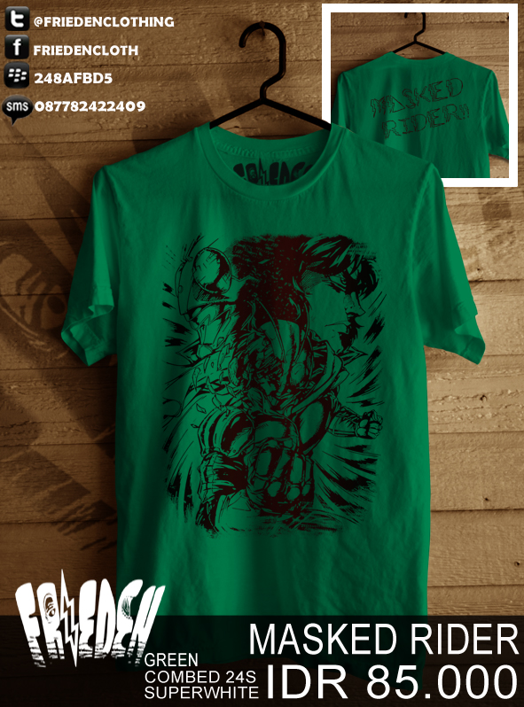 friedenclothing's tweet photo. MASKED RIDER IDR 85.000 COMBED 24s http://t.co/ainzYfXm
