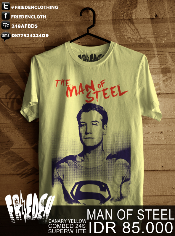 friedenclothing's tweet photo. @KabarBintaro MAN OF STEEL IDR 85.000 COMBED 24s http://t.co/0RzzuROz