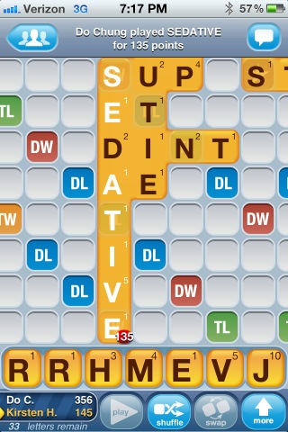chungdh2's tweet photo. @WordsWFriends 135 points!!! http://t.co/oGWNOQXU