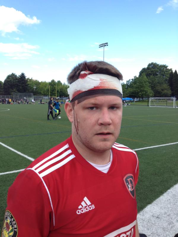 FCDynamoPDX's tweet photo. @baristapdx @trausneck bleeding for the crest and the shop. #rctid http://t.co/FWmeCayW