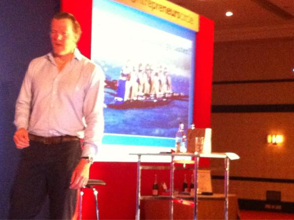 saucyhorse's tweet image. The inspirational @OlympianBen speaking at #BottysEC with @nigelbotterill #willitmaketheboatgofaster