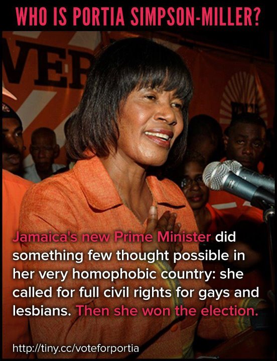#Jamaica has a new prime minister. She supports full #LGBT equality. This is huge!