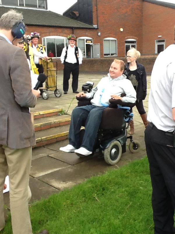 LongFieldMelton's tweet photo. Matt Hampson being interviewed on the @theJeremyVine Show on Radio 2, broadcasting from Long Field. http://t.co/O4zoKT34