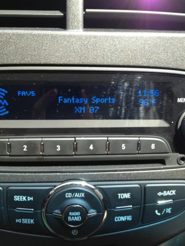 heykayadams's tweet photo. Chevy did me good :) #keystostl @SiriusXMFantasy http://t.co/Y4g01aUa