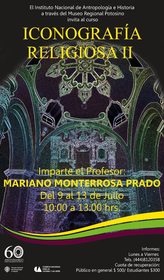 Te invitamos al curso ICONOGRAFÍA RELIGIOSA ll impartido por el Prof. Mariano Monterrosa. Mas información en el cartel.