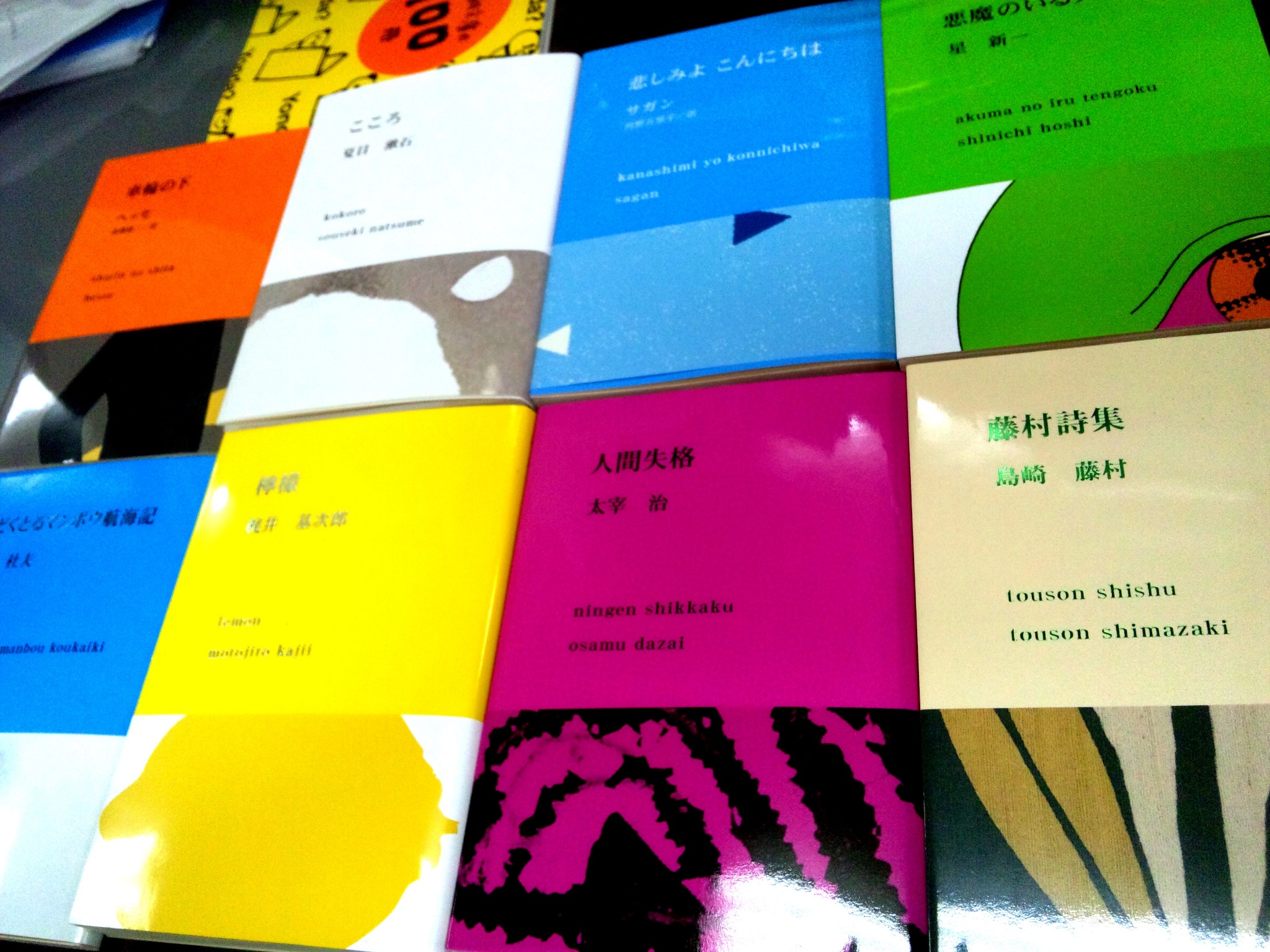 ট ইট র 新潮文庫 100冊限定スペシャルカバーは ヘッセ 車輪の下 夏目漱石 こころ サガン 悲しみよ こんにちは 星新一 悪魔の いる天国 北杜夫 どくとるマンボウ航海記 梶井基次郎 檸檬 太宰治 人間失格 島崎藤村 藤村詩集 の8冊