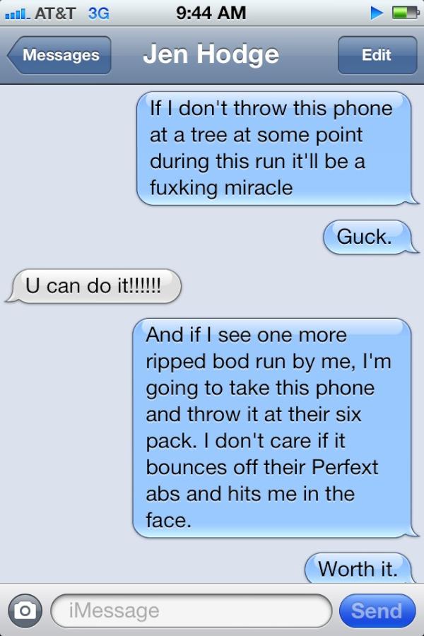 BrooklynDecker's tweet photo. This is what happens when you fall off the exercise wagon for three weeks... #runrage @JenHodge84 http://t.co/RUV3LSPg