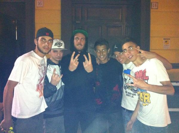 Marco_Bev's tweet photo. #RashomonClub With @orangeMadMan @TheTrueGemitaiz // #MarrakechBattle // Avete spaccato poco poco! http://t.co/kfbHtcD3