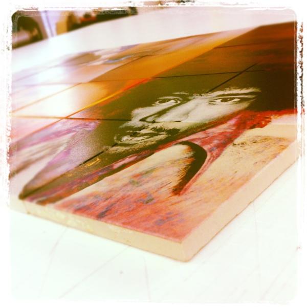 N2Display's tweet image. Oce flatbed printing direct to ceramic tile's