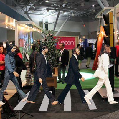 EInk's tweet photo. It's pretty cool that @thebeatles came to our booth to try out the E Ink Crosswalk! #SID2012 @DisplayWeek http://t.co/1yxUPjpG