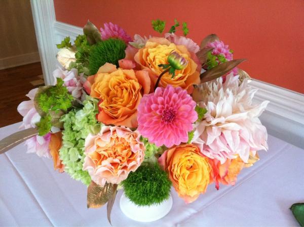 Coraly pink sample centerpiece with Yoj Events today!!