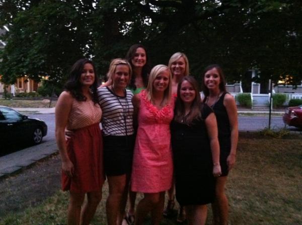 MindyRiggle's tweet photo. All the girls at the rehearsal dinner @lenabearlolz @NoonieQ http://t.co/c6wggDSL
