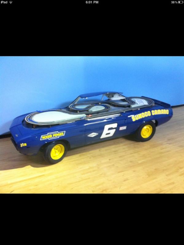 SlotModsUSA's tweet photo. How's this for Penske pride?:) '69 Penske camaro slot mods track in the works! #PenskePride @penskeracing http://t.co/Z3Dh7b3x