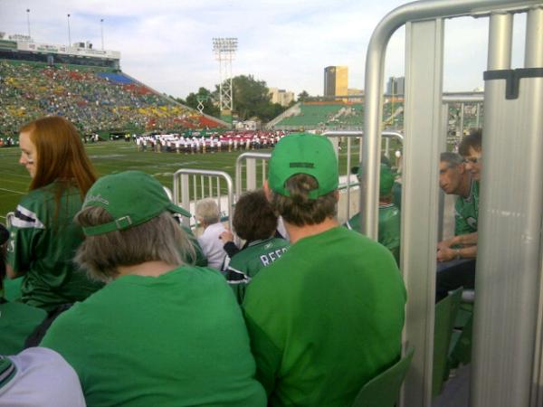 maguirb's tweet image. #SeatGate “Sect 11 Row 13 snapped seat before game started. And terrible sight lines with railing! Brutal ! @mattdshow http://t.co/ilheSDHi”