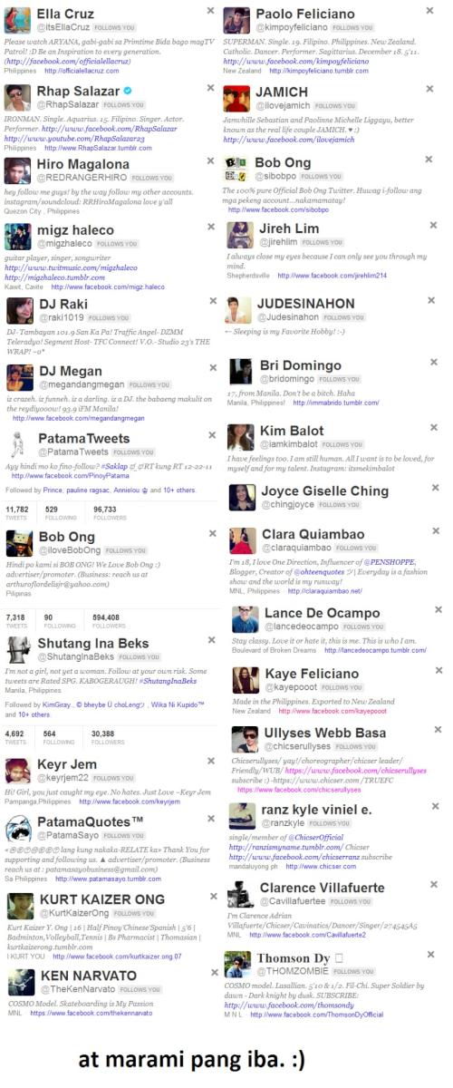 akoposimarcelo's tweet photo. #TwitterFamousWhoFollowsMe --> And many more. http://t.co/9504yWPO