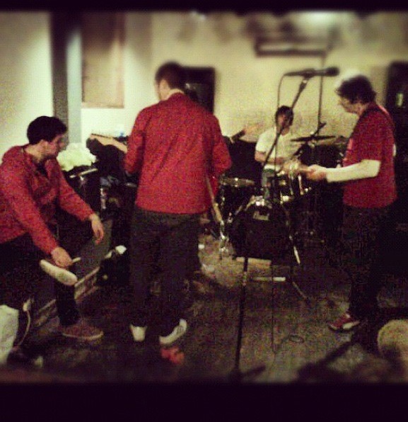 In the rehearsal rooms...