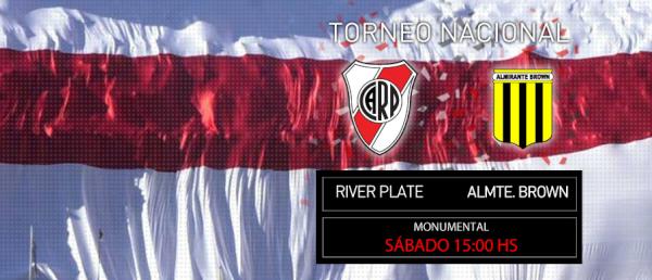 RiverPlate's tweet photo. River recibe a Almirante Brown en menos de media hora. http://t.co/7hegtyDh