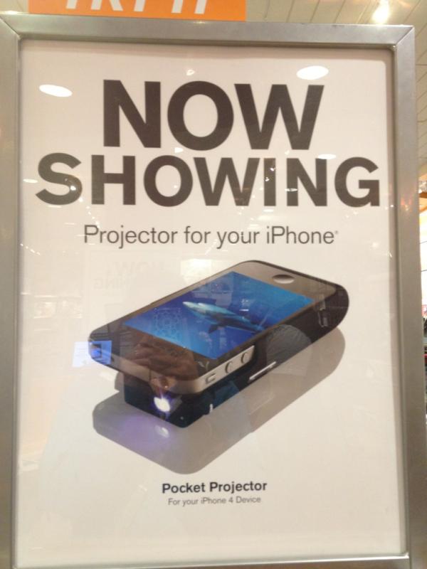 nicolecboyd's tweet image. Pocket projector for your iPhone..wow probably the coolest thing I've ever seen #technology #soadvanced