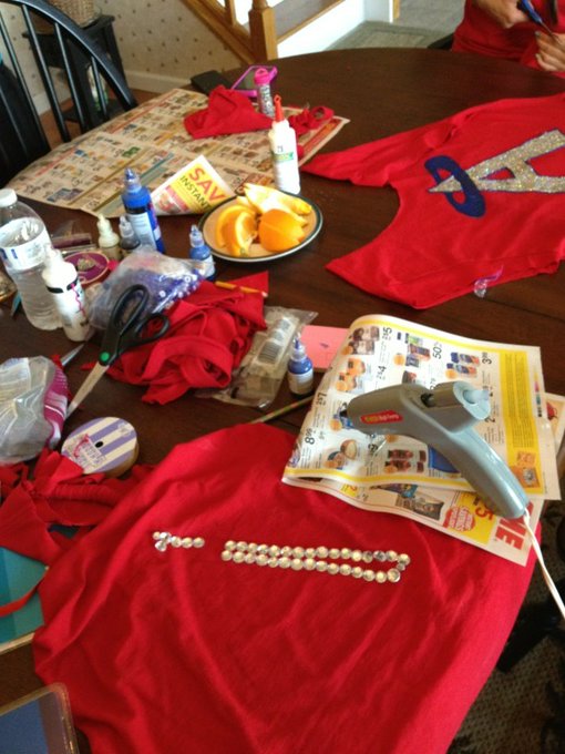 Making t-shirts for the baseball game Tues! ✂ http://t.co/vDerl990
