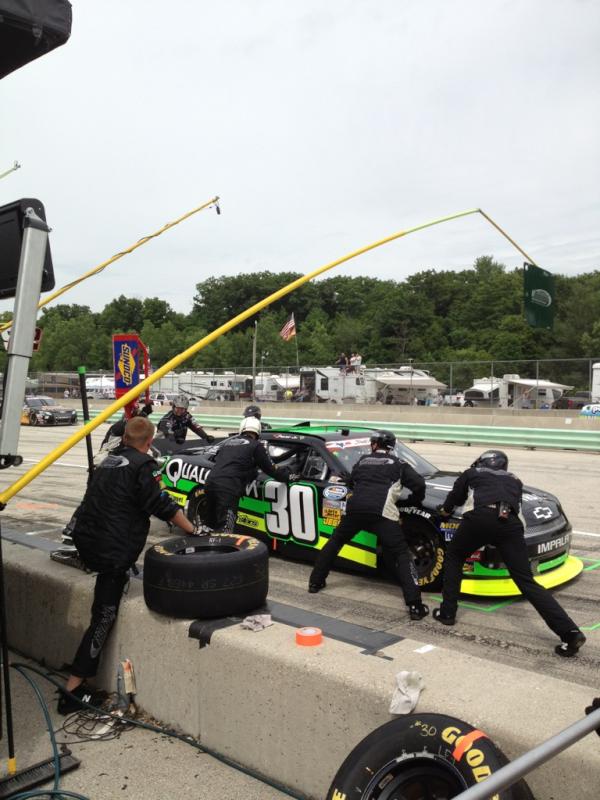 NelsonPiquet's tweet photo. Pit stop #1 of the afternoon! #fuelonly #NASCAR http://t.co/oMvd0GDa