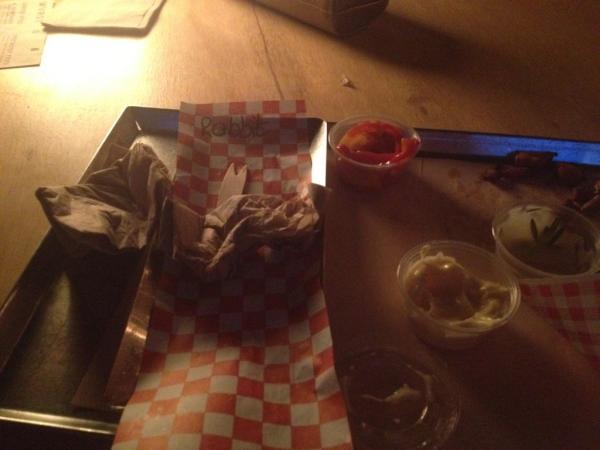 vlodge's tweet photo. Rabbit remains http://t.co/Qp40dExT