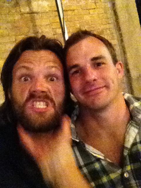 jarpad's tweet photo. @logan_brown me and @delchogilbert (the hand) having fun at home in Austin! http://t.co/52LnZL4u