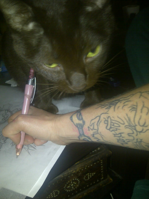 And now Mr Brown helps me draw #cats http://t.co/btF7DtYl<a href="/tag/cats"class="tags">#cats</a>