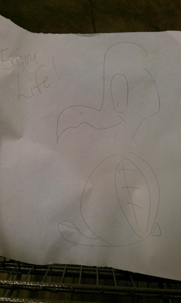 emilyamadon's tweet image. Sometimes, the awesome people at #CentralMarket draw you pictures. #Ruben #friendlycustomerservice