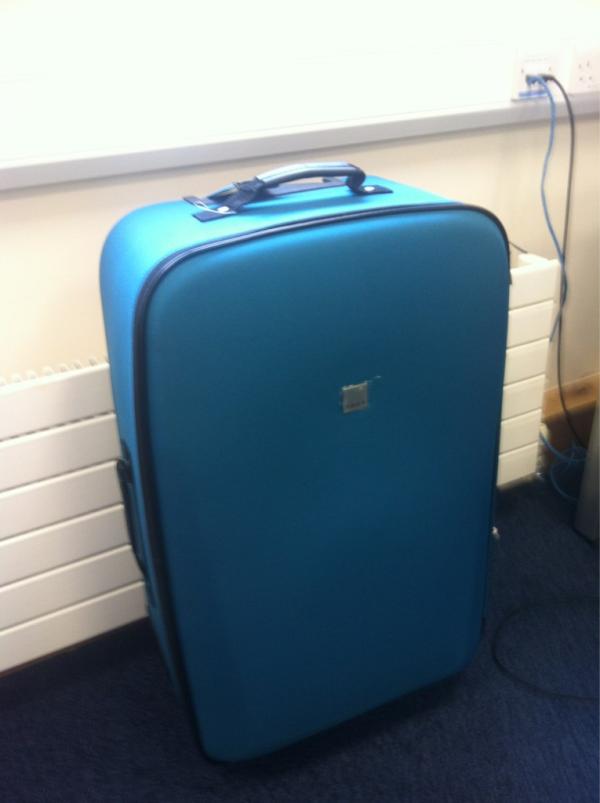 CoffeySinead's tweet image. Arrived to work to find my new suitcase had been delivered! #happytrails #threeweeksandcounting