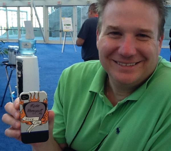 GingerLewman's tweet image. @fifer1863 sports his #techtoo on his iPhone! #iste12