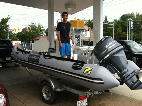The new Junior RIB..! Thanks to all who helped with fundraising!!!!