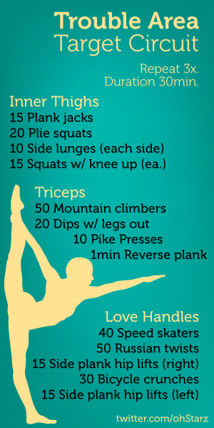 YouMeFit on Twitter: "Do this workout today to target all those tough