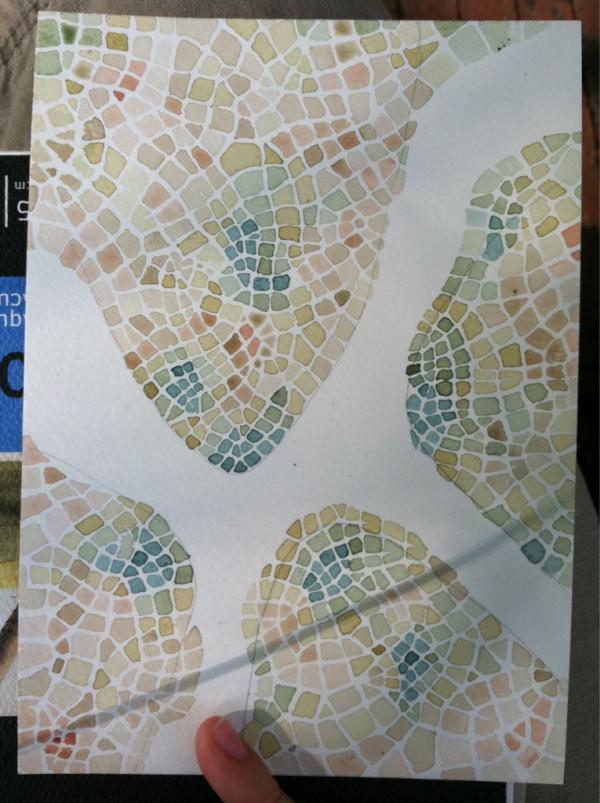keepcreating's tweet image. Working on a new pen-free watercolor style (this one&apos;s 5&quot;x7&quot;)