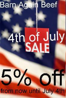 barnagainbeef's tweet photo. 5% off any beef orders from now until July 4th. Get ready for the biggest cookout day of the year. Coupon in link. http://t.co/Ce881OxZ