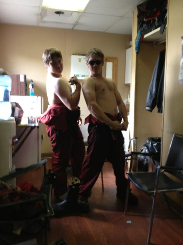 r_walker8's tweet photo. Just a couple hard working hunks. #livingthelife http://t.co/BtmwUxzz