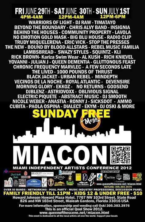 EricVickmusic's tweet photo. Come join us at MIACON!!!! We are making history in miami!!!! in more ways than one....... http://t.co/fuhNEDar http://t.co/hA0L5GlB