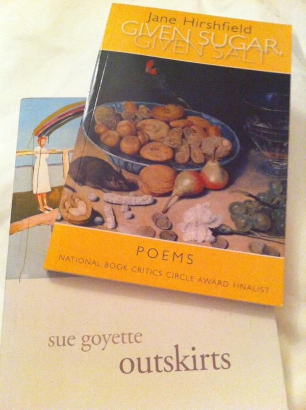 New poetry collections to read. #suegoyette #jane hirshfield #poetry