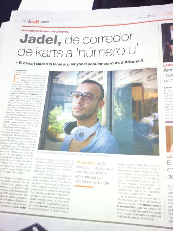 ingraciaEvents's tweet photo. Para los que no lo hayáis visto, en 'El Periódico' encontraréis @JadelN1 @JadelCF_Oficial @JadelElnumero1 http://t.co/Q6AlBgWr