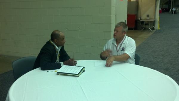 HandyPro's tweet photo. John Hooppaw interviewing at the Veteran Hiring Fair and Open House being held in Detroit June 26-28 at Cobo Center. http://t.co/w98mzo78