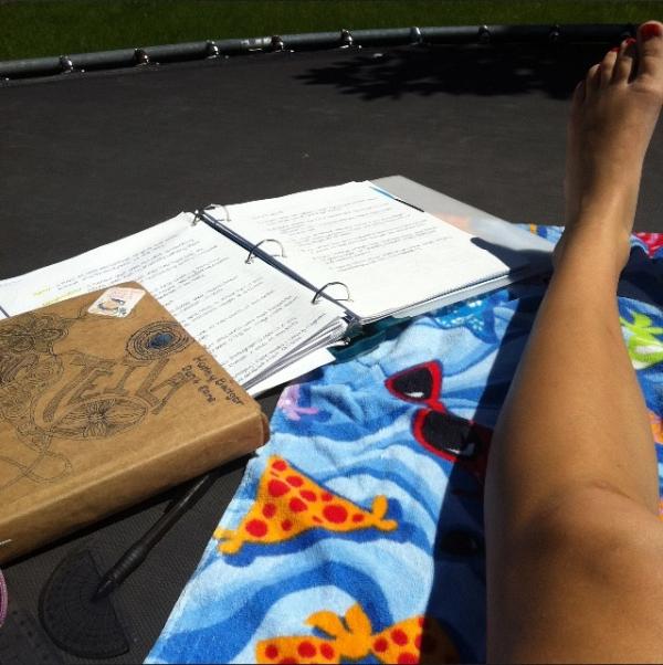 tbeckss's tweet image. Tanning/studying on the trampoline #greatcombo #totaljokes #fuckscience