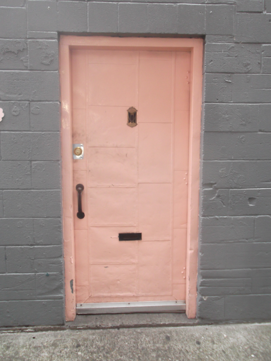 afalconseye's tweet photo. @LockedinaHouse Brightly-colored indeed. #thepinkdoor http://t.co/DXXDOgG6