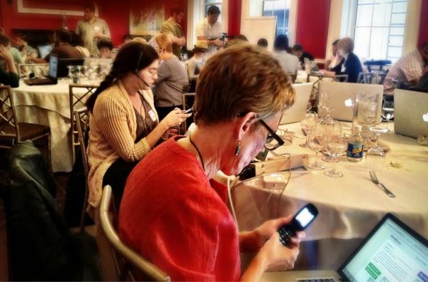 MoveOn's tweet photo. MoveOn members are hanging out tonight for a #CallParty to help register voters in Ohio! #decision2012 http://t.co/c5GoVvkp